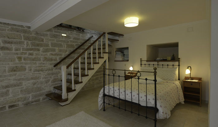 Lower ground floor master double bedroom, Villa Perseus, Paxos