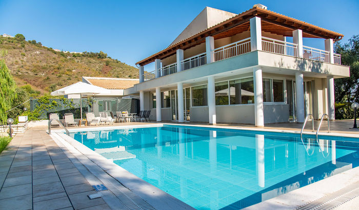 Exterior and pool, Villa Myrto-Kalami, Corfu