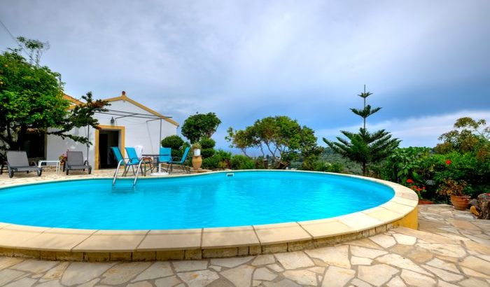 Swimming pool, Kapassa House, Paxos