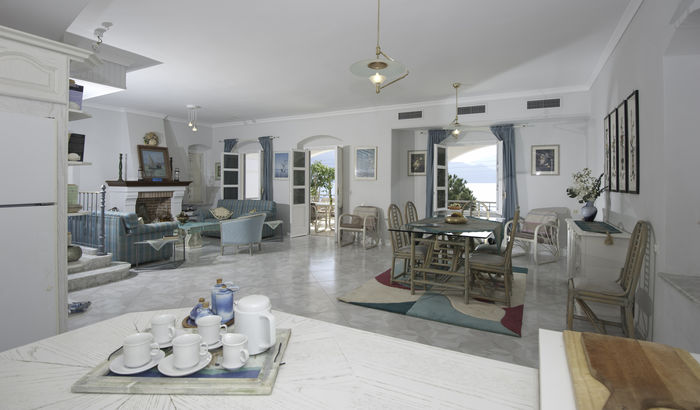 Living area and dining, Villa Nichola, Kefalonia