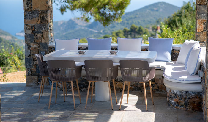 Outdoor dining, Villa Lyra, Skopelos