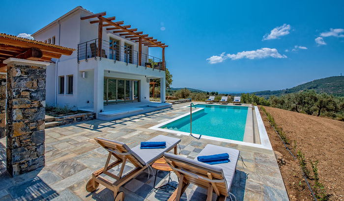Exterior and swimming pool, Villa Lyra, Skopelos
