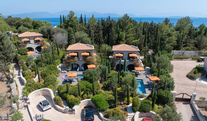 Milos Villa (Left), Fiscardo, Kefalonia