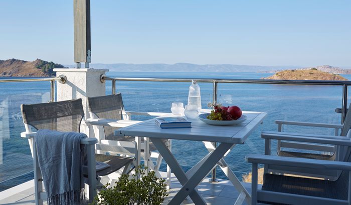 Terrace, Eleia Seafront Villas, Anaxos, Lesvos