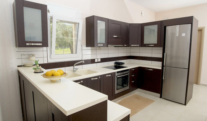 Kitchen area, Avlaki Beach Villa, Corfu