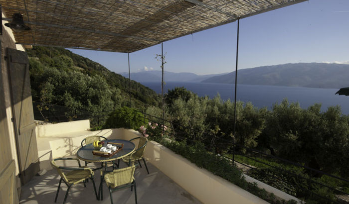 Villa Calypso terrace, The Lefki Villas, Ithaca