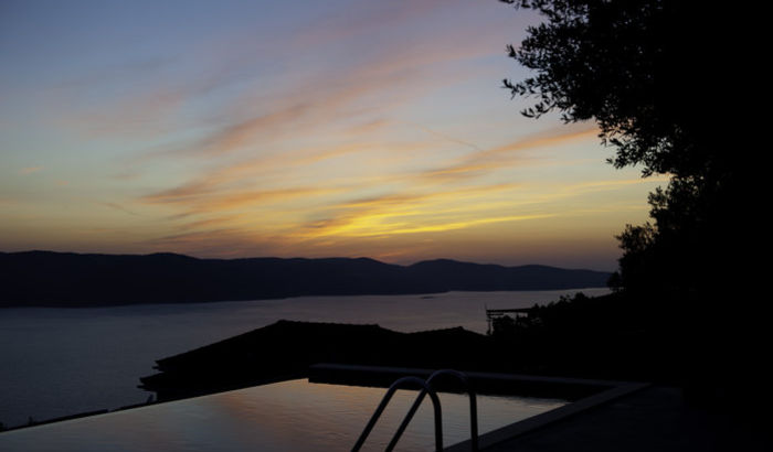 Sunset view from Villa Calypso, The Lefki Villas, Ithaca