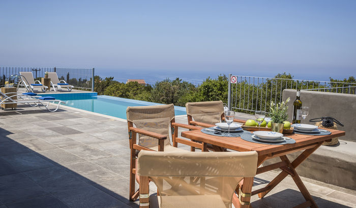 Terrace and swimming pool, Horizon Villa, Kefalonia