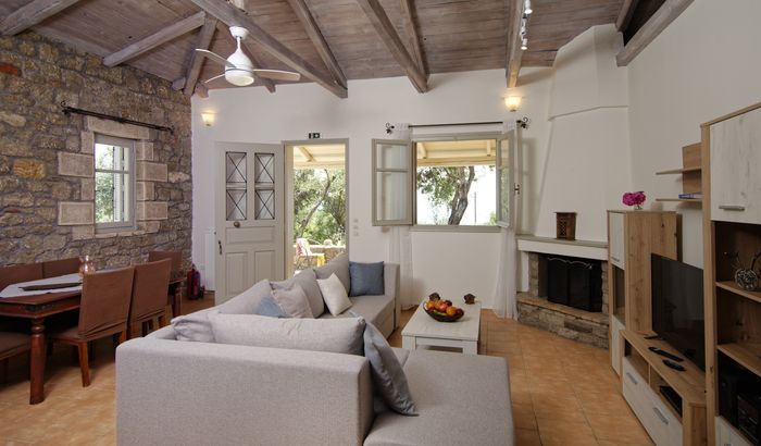 Living room, Villa Ibiscus, Peloponnese