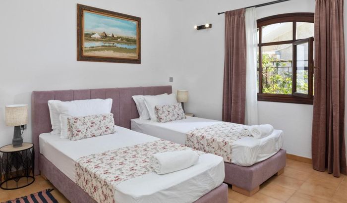Twin bedroom, Kalami Lookout Villa, Kalami, Corfu