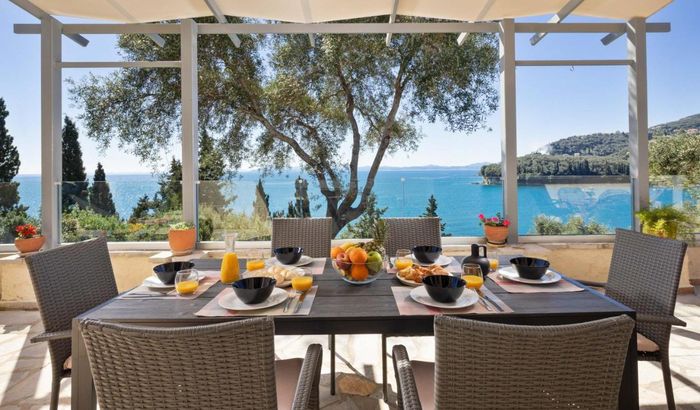 Al fresco dining, Kalami Lookout Villa, Kalami, Corfu