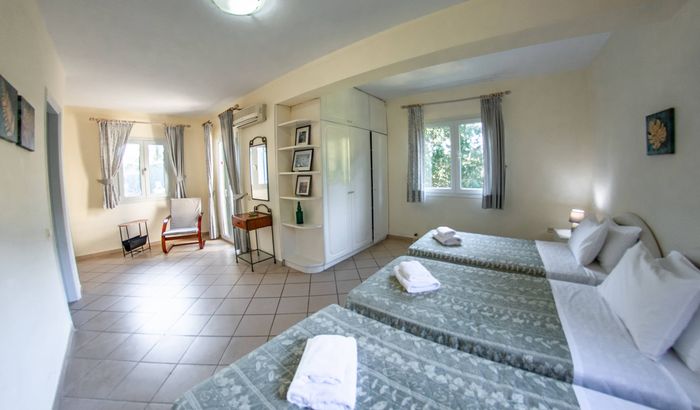 Triple bedroom (Ground floor), Villa Myrto-Kalami, Corfu