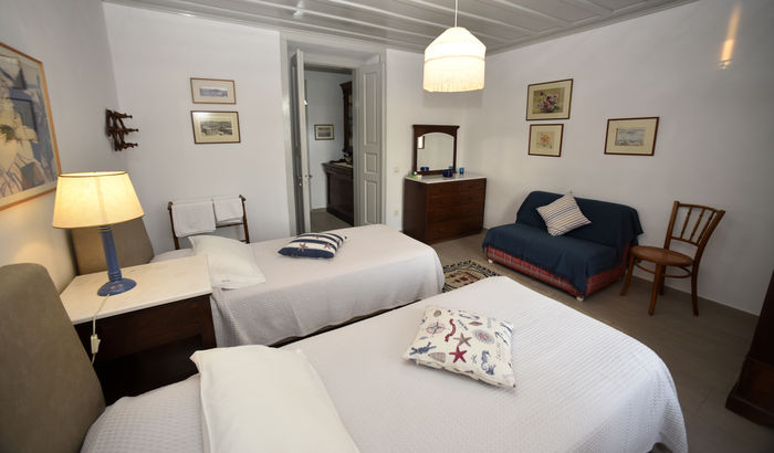 Twin bedroom, Molyvos Manor, Lesvos