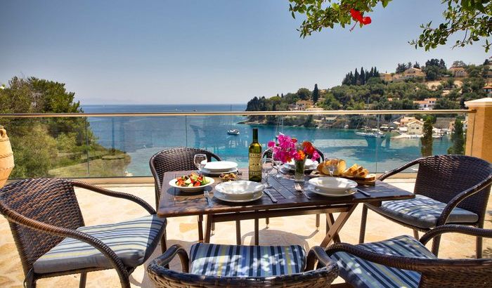 Panoramic terrace at Nassos House, Paxos