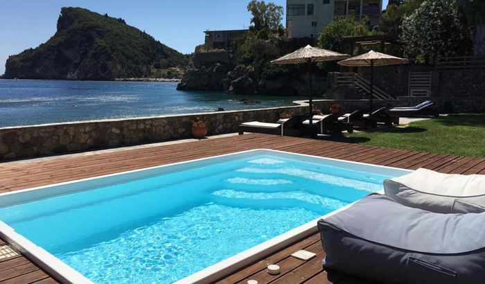 Plunge pool at Paleokastritsa Beach House