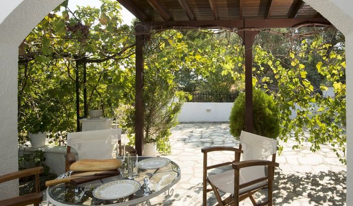 Outside Seating, Achladies Beach Cottage, Skiathos