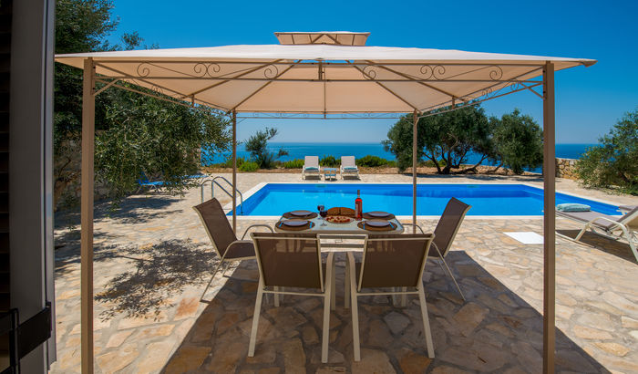 Pergola and swimming pool, Triton's Nest, Paxos