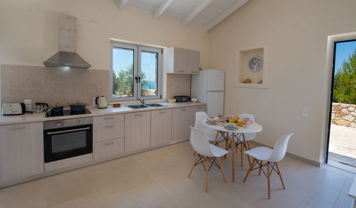 Open-plan kitchen and living room, Triton's Nest, Paxos