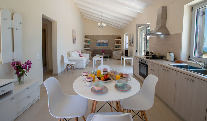 Open-plan kitchen and living room, Triton's Nest, Paxos