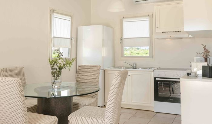 Dining area and kitchen, Villa Autumn, The Seasons Villas, Svoronata, Kefalonia