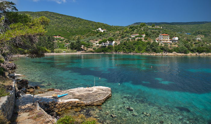 Swimming platform, Villa Cavos, Agios Petros, Alonissos
