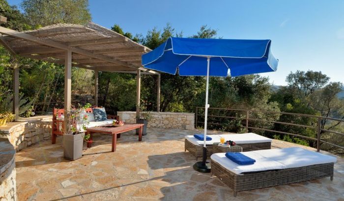 Sunbeds, Villa Shamballa, Meganissi