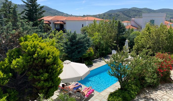 Swimming pool area, Thalassa Vista, Skopelos